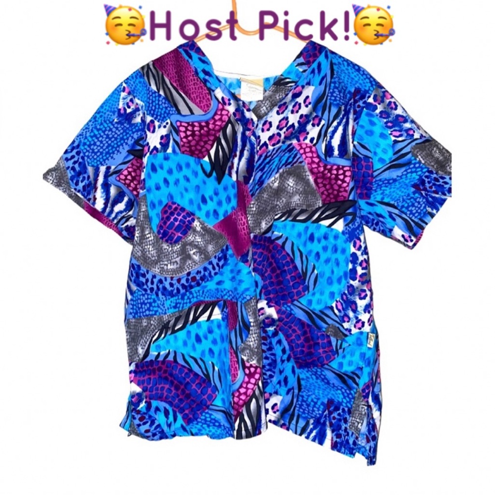 Animal print Women’s scrub top.